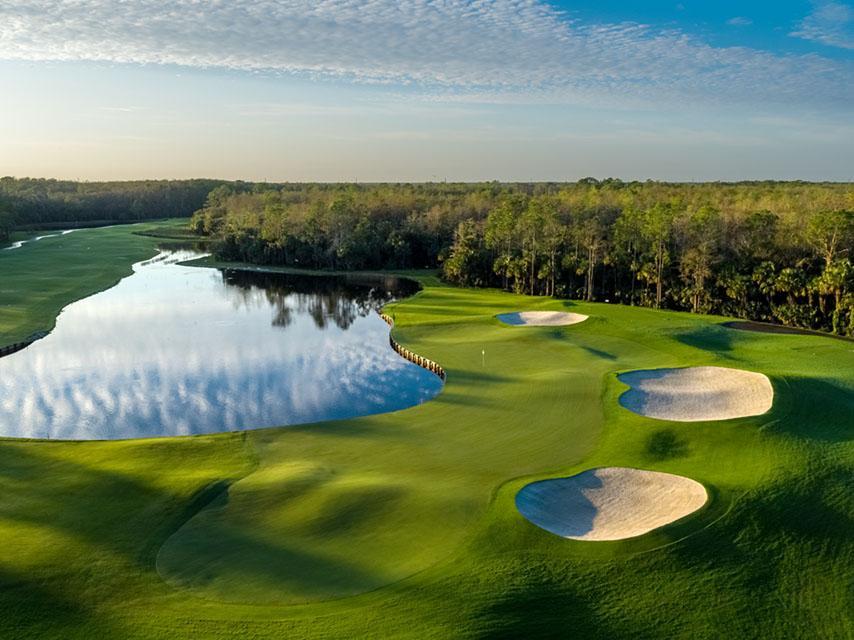 Beautiful course views and holes at Bonita Bay Club located in Southwest Florida