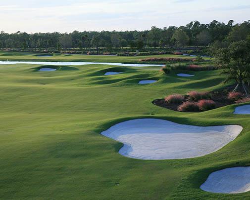 Beautiful course views and holes at TPC Treviso Bay located in Southwest Florida