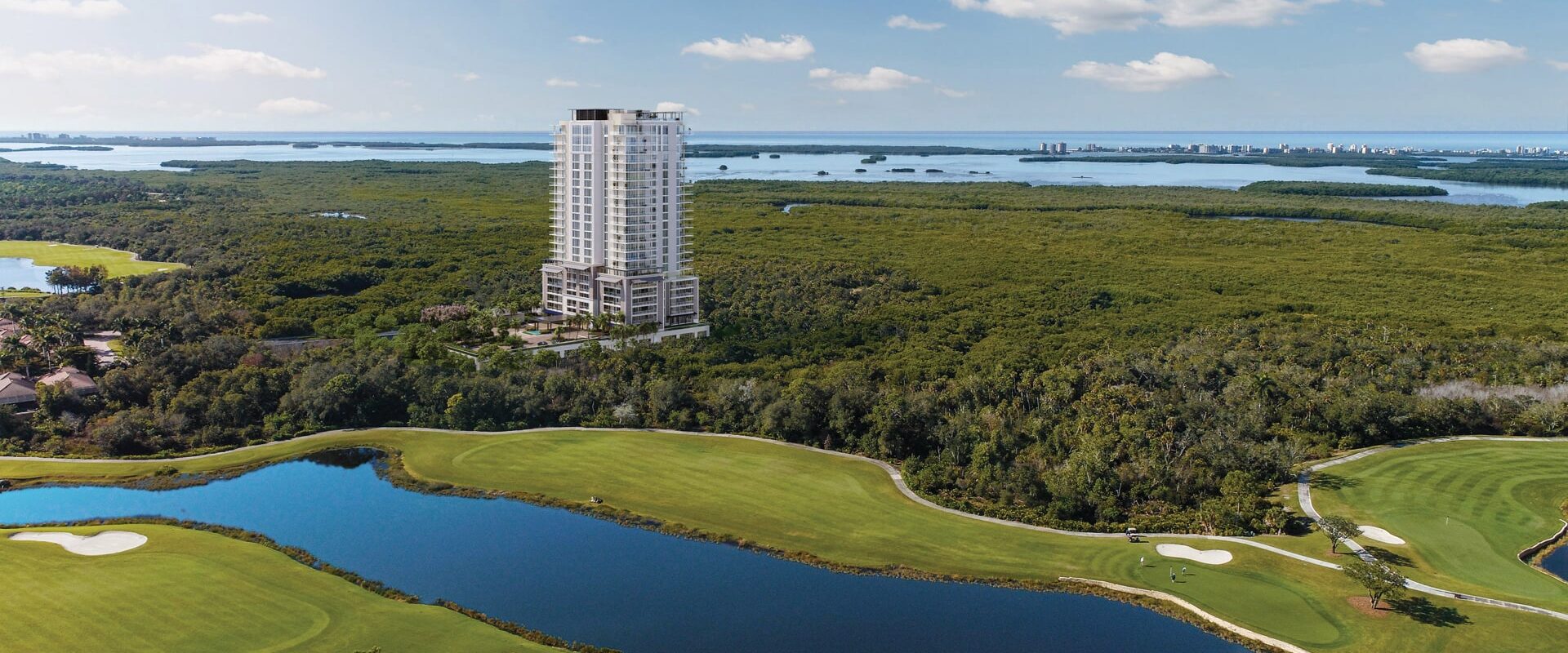 Beautiful course views and holes at West Bay Club located in Southwest Florida