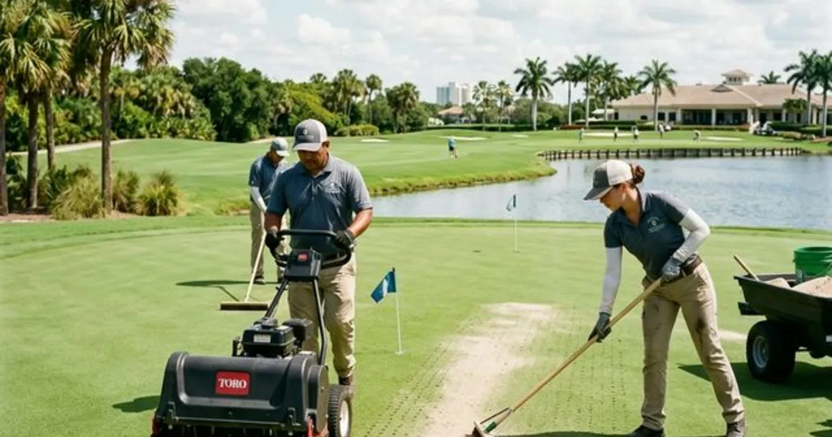 Golf course conditioning off-season Southwest Florida